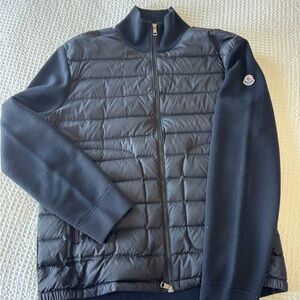 Guaranteed Authentic Moncler Quilted Front Zip- Black- 3XL